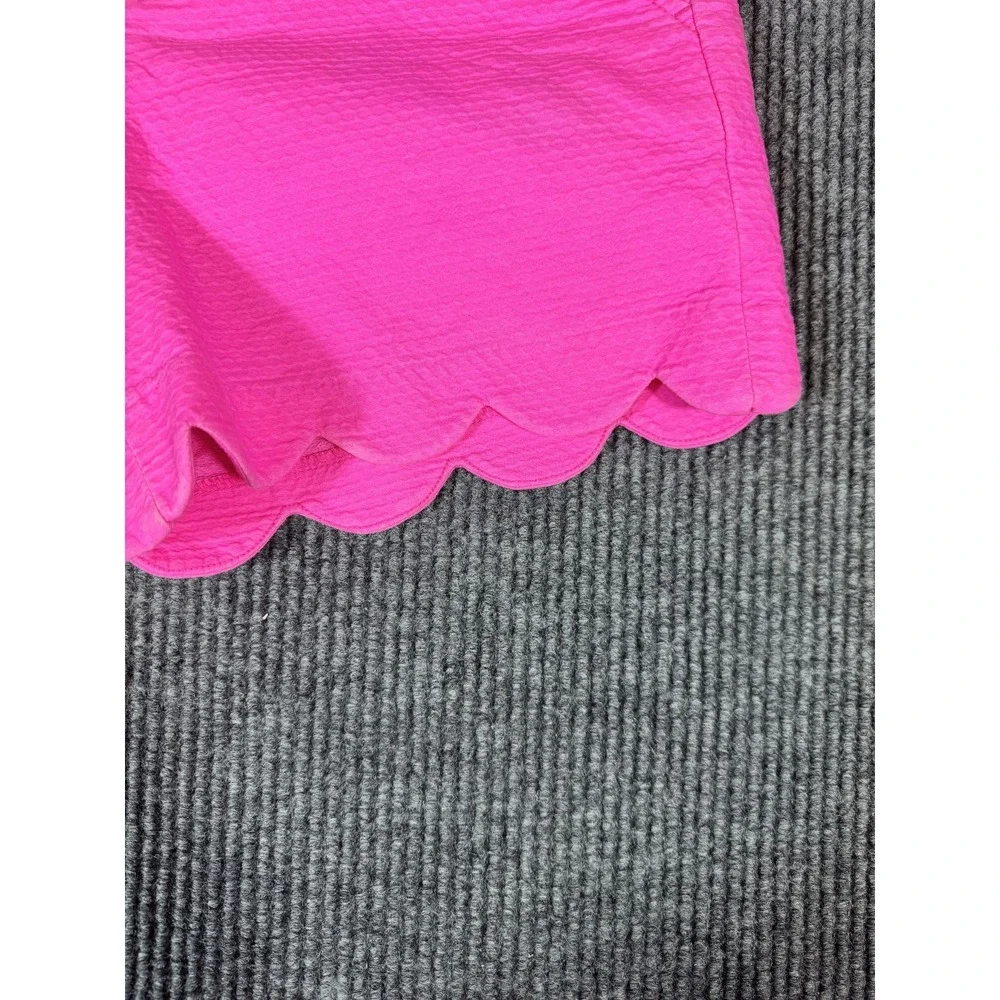 Lilly Pulitzer Shorts Womens 8 34 Hot Pink Buttercup Knit Scalloped 5